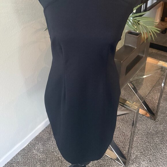 Michael Kors Black Sleeveless Mini Dress with Silver Neck Chain - Picture 7 of 9